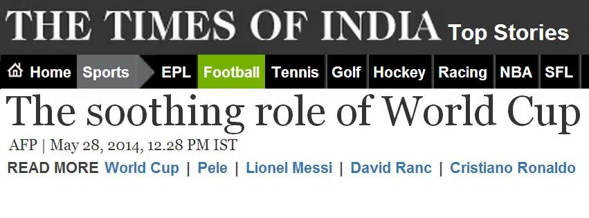David Ranc from FREE (Football Research in an Enlarged Europe) in the AFP Times of India