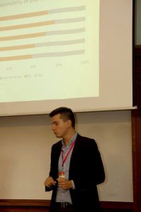 Tamas Matura presenting his paper at the Krakow conference.