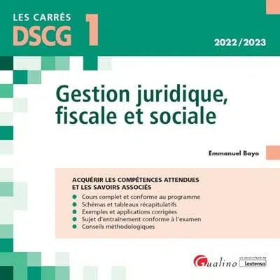 Emmanuel BAYO - DSCG 1 - Gestion juridique, fiscale et sociale - Edition 2022/23