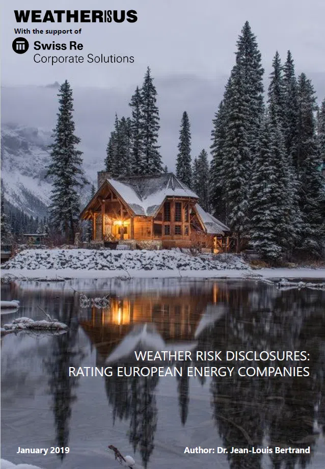 White paper "Weather Risk Disclosures: Rating European Energy Companies" by Dr Jean-Louis Bertrand