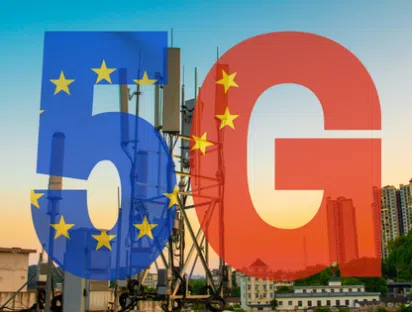 Illustration of the article 'How much of Chinese 5G technology is still used in Europe?' by Miguel Otero-Iglesias