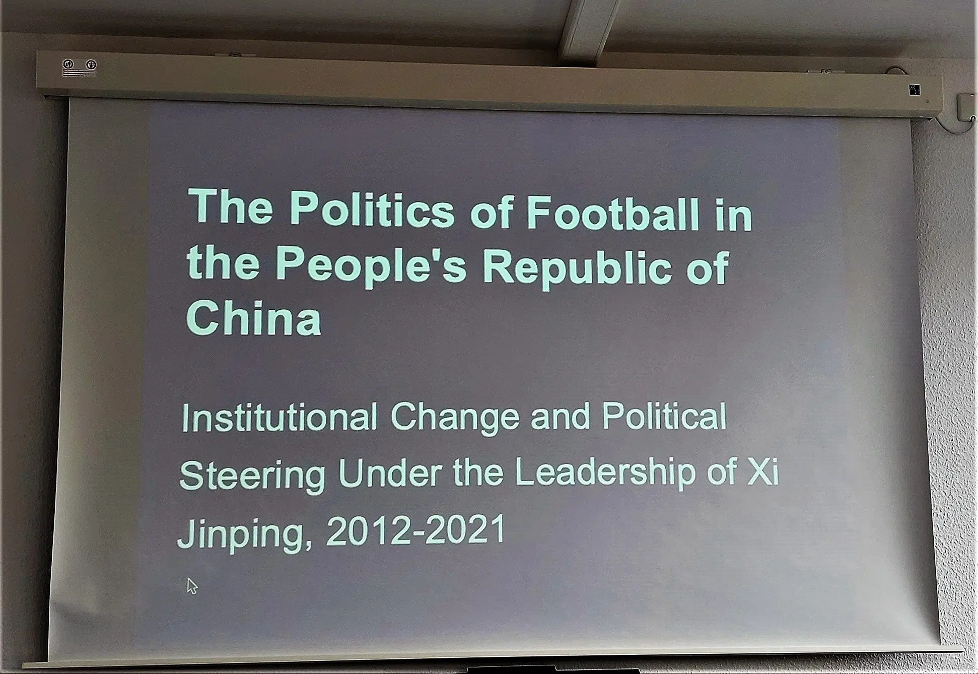 Présentation thèse de doctorat Ilker Gündogan : "The politics of football in the People's Republic of China"