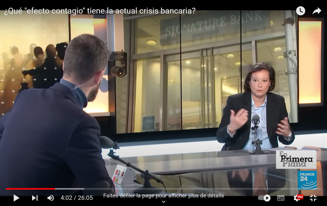 Elisabeth Gressieux fue la invitada a "En Primera Plana" para descifrar los aspectos reglamentarios y éticos de la quiebra de SVB y, más allá, las turbulencias a las que se enfrenta el sector bancario.