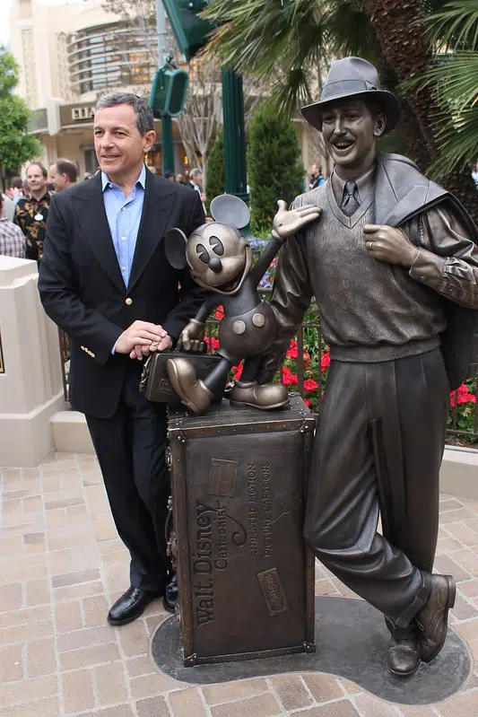 Bob Iger at the Storytellers Statue - Photo by Loren Javier on Flickr