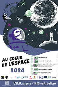 Affiche du cycle de conférences "Au cœur de l’Espace 2024" - Angers